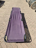 Ligbed / tuinstoel zwart – ca. 190 × 50 cm
